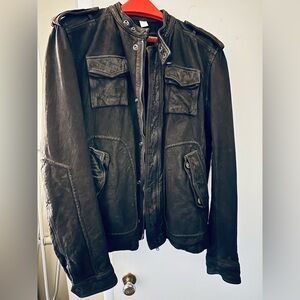 Men’s Leather/Lambskin Diesel motorcycle jacket XL